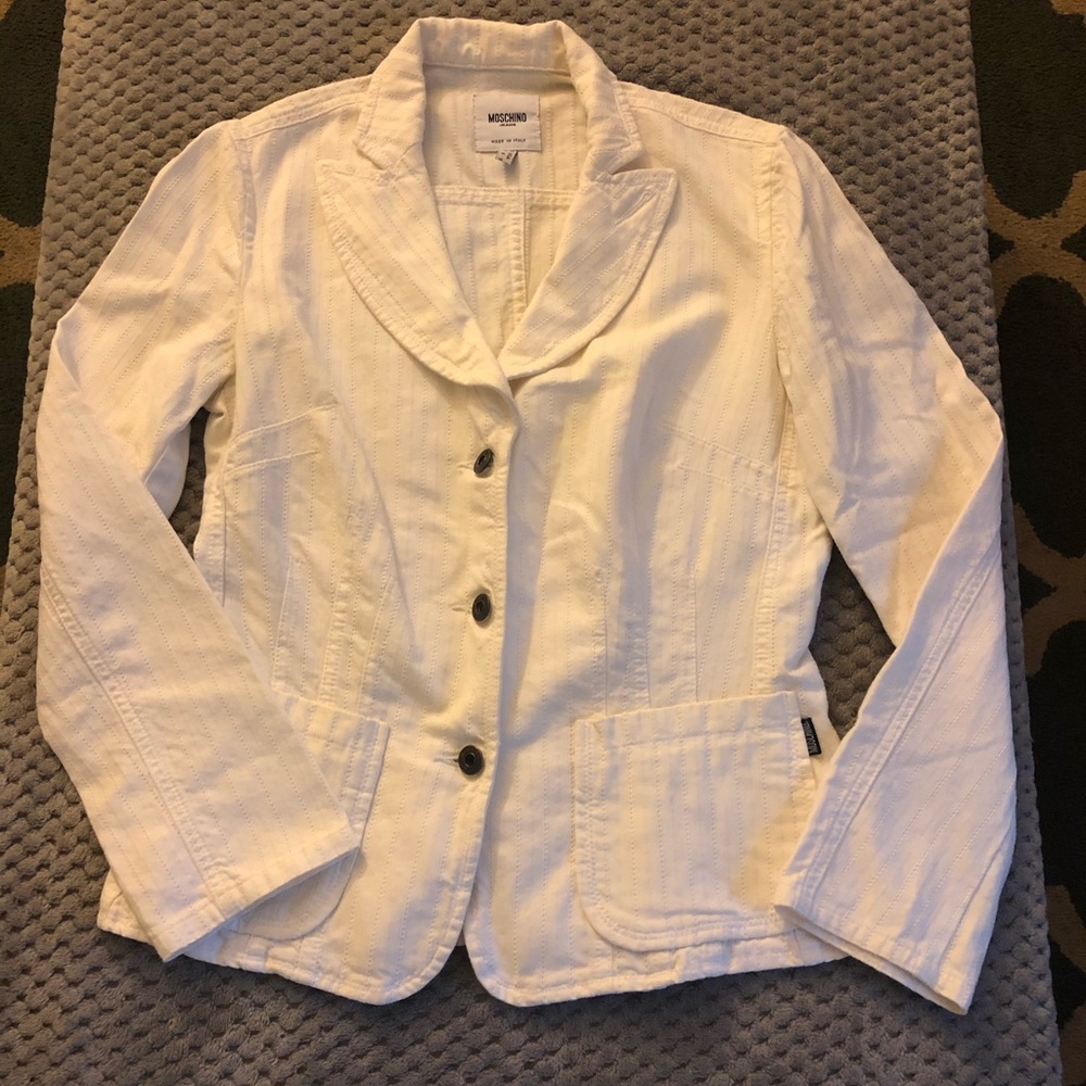 Cream Cotton blazer